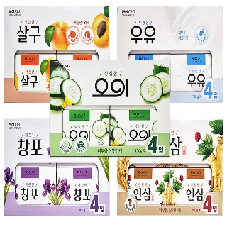 크리오 동산씨앤지 비누 모음/오이비누/살구비누/인삼비누/창포비누/우유비누