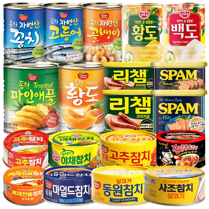 [통조림] 캔 모음전 꽁치 고등어 골뱅이 황도 참치 스팸 - 티몬
